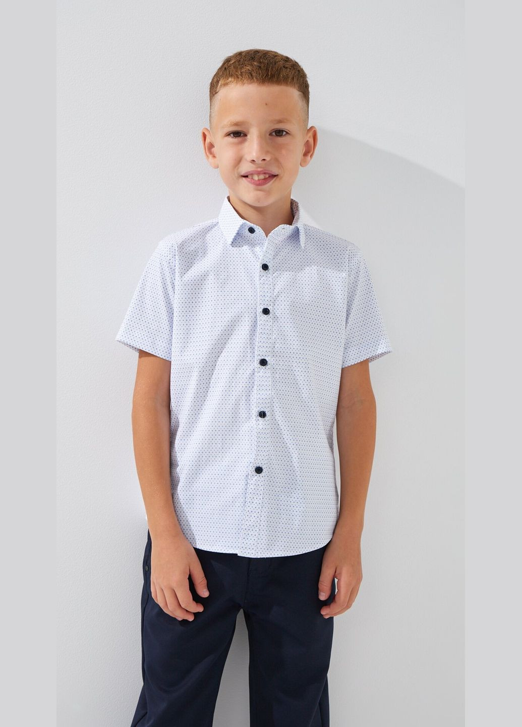 Белая повседневный рубашка DENIZ