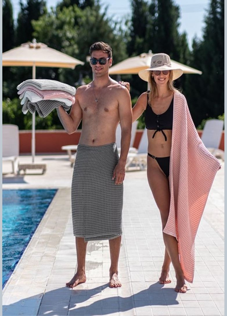 Рушник вафельний для ванної 70х140 см м'ятний TC303375790 TURComFor м'ятний