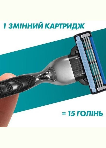 Змінні картриджі для гоління (леза касети) чоловічі касети 4 шт Gillette Mach 3 (324231578)