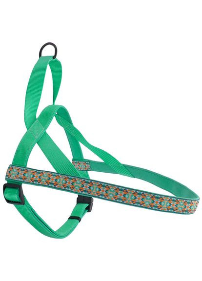 Шлея для собак Ribbon Weave Harness з кісточками XXS 1,6х35-40 см Темно-бірюзовий (76484154119) Coastal (319435482)
