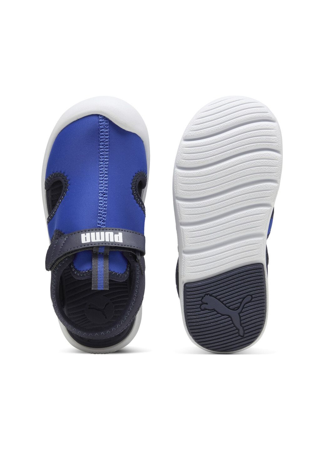 Синие спортивные детские сандалии fun racer sandals kids Puma на липучке