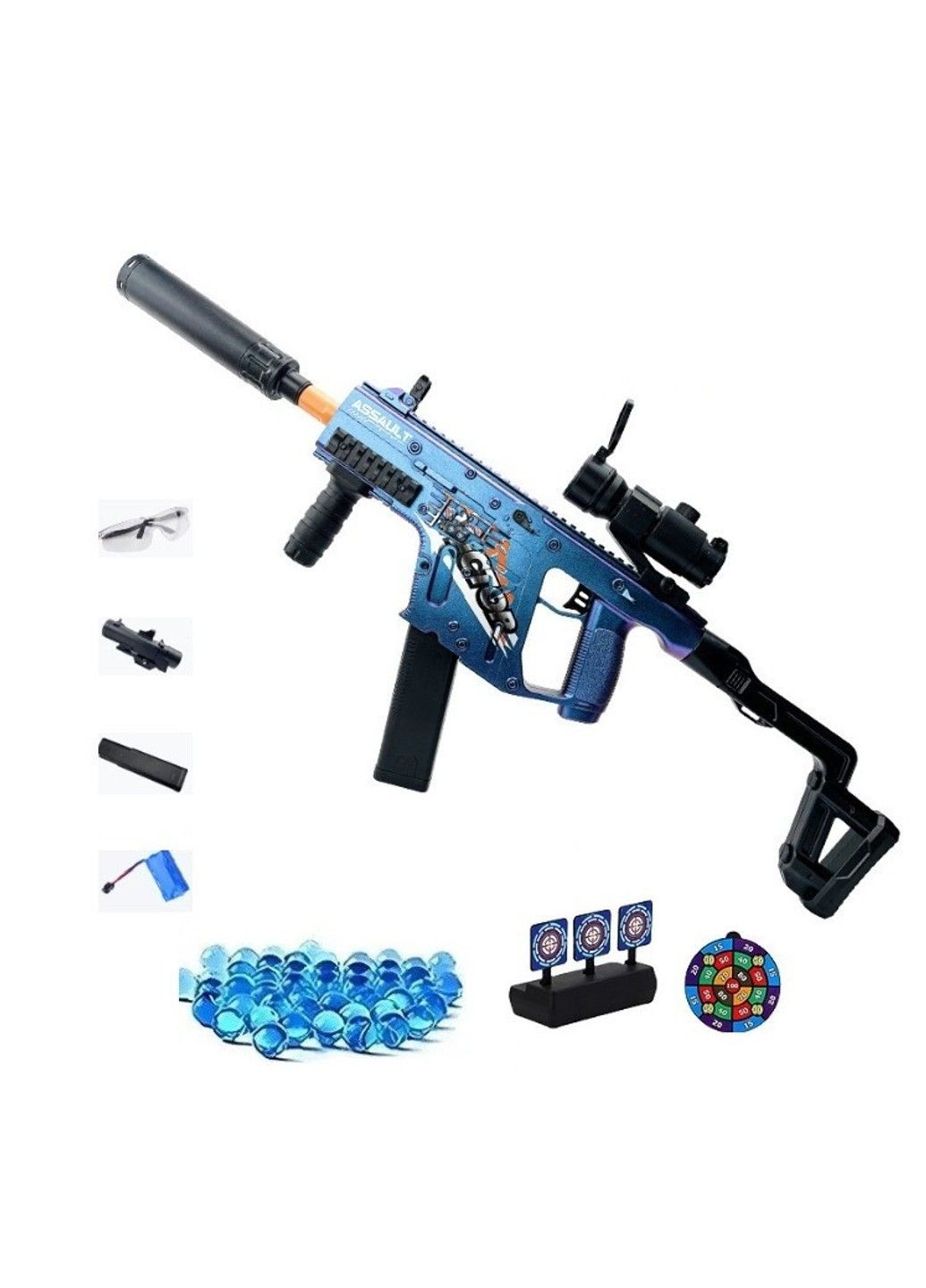 Іграшковий електричний гідрогелієвий автомат Kriss Vector Вектор на орбізах 78 см No Brand (335052167)