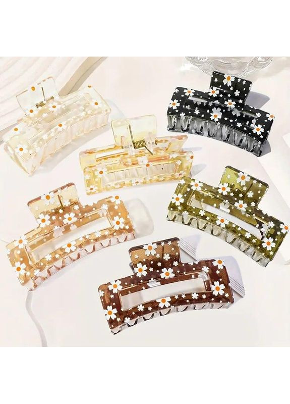 Заколки для волос Лилиана, набор из 6 шт, заколка крабик для волос с имитацией жемчуга No Brand (370290353)