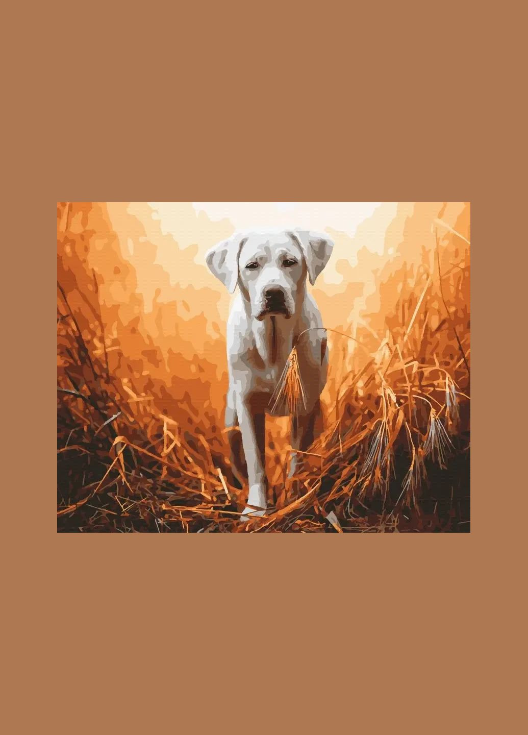 Собаки картини за номерами 40х50 Картини по цифрах на полотні Вірний друг Картини за номерами GX45501 Rainbow Art (308989138)