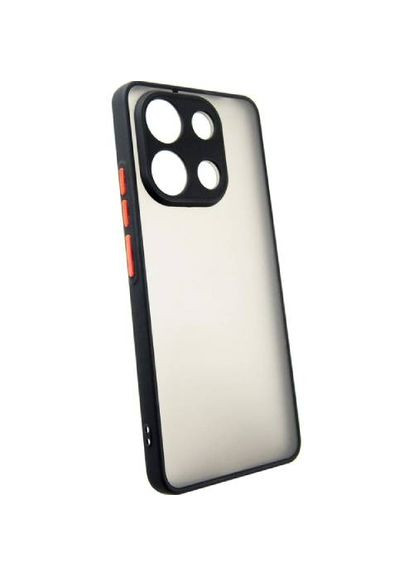 Чохол Matt для Xiaomi Redmi Note 13 4G Black + захисне скло (DG-KM-66) DENGOS (316695915)