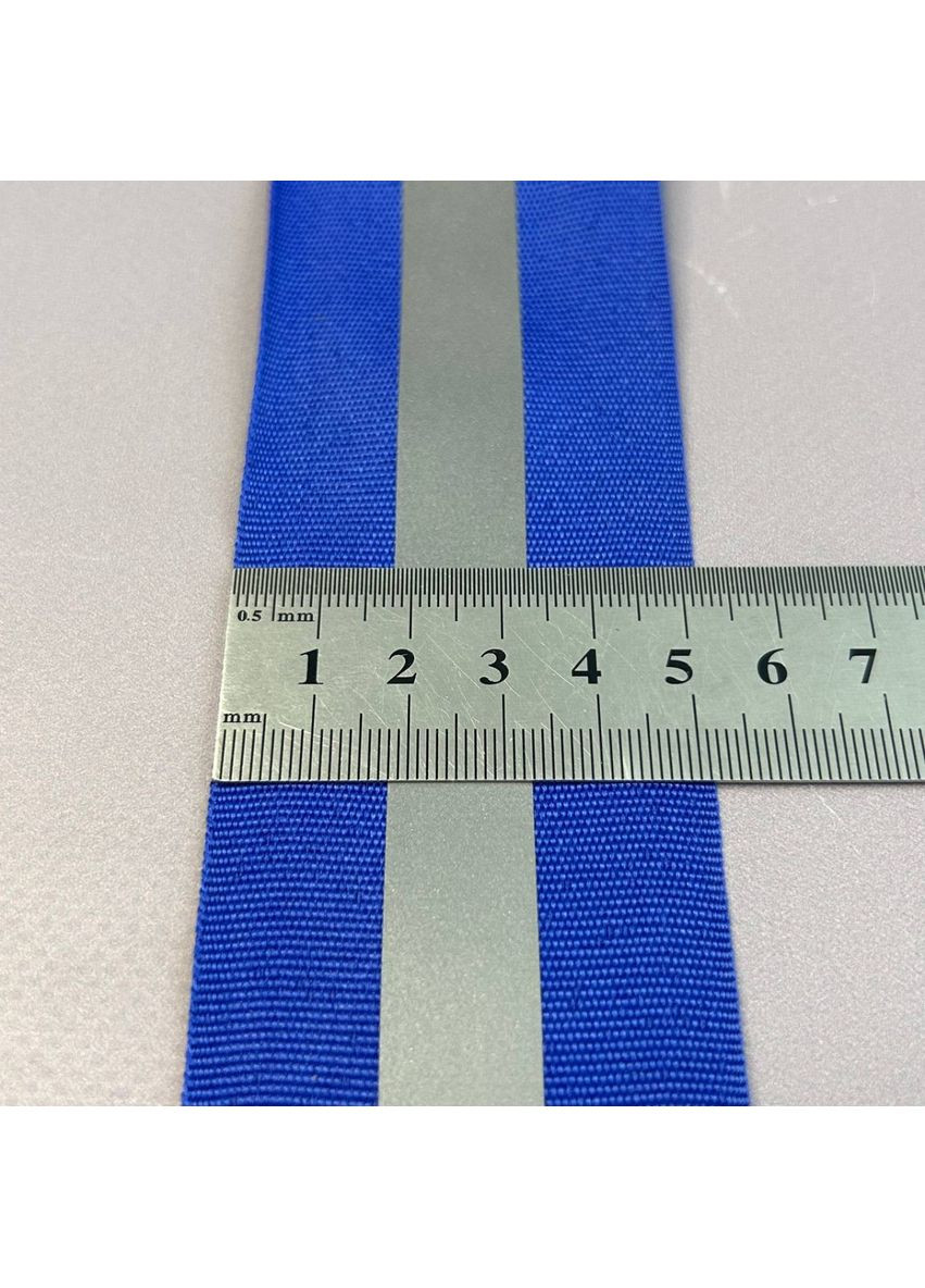 На метраж лента-тесьма светоотражающая 5см, электрик Plus-plus (353393225)