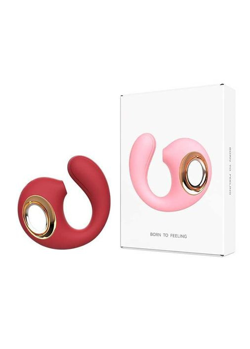 Клиторальный вакуумный вибростимулятор Dolphine Licker Vibe красный – Вибраторы No Brand (370290060)