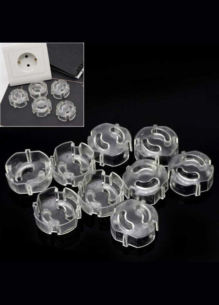 Комплект заглушек на розетку 12 шт Заглушки на розетку для защиты детей от электричества, Защита на розетки LELUNO (313454745)