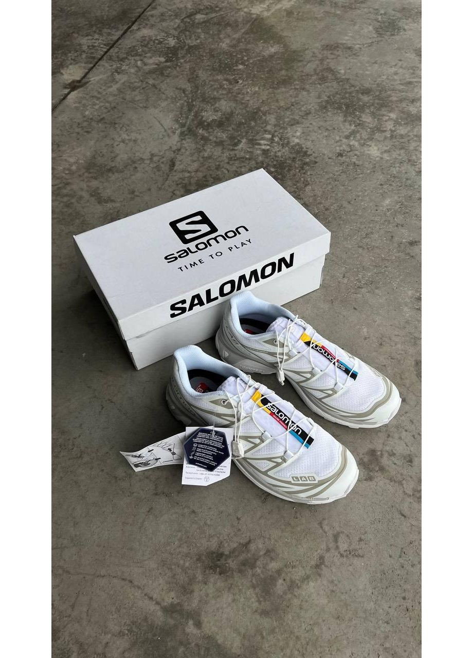 КРОССОВКИ ЖЕНСКИЕ SALOMON XT-6 WHITE САЛОМОН XT-6 No Brand бежевые демисезоны (367176377)