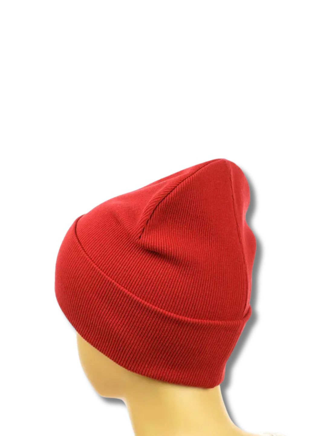 Молодіжна двошарова шапка біні - Рубчик No Brand Шапка біні Рубчик (339768324)