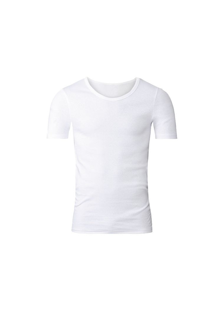 Футболка натільна бавовняна трикотажна для чоловіка LIDL 499675 білий Livergy (367837552)