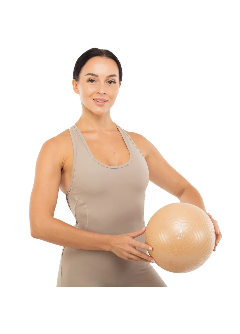 М'яч для пілатесу та йоги MINI PILATES BALLl LB7001-25 (PVC, d-25см, насос, коричневий) Bloom (361436109)