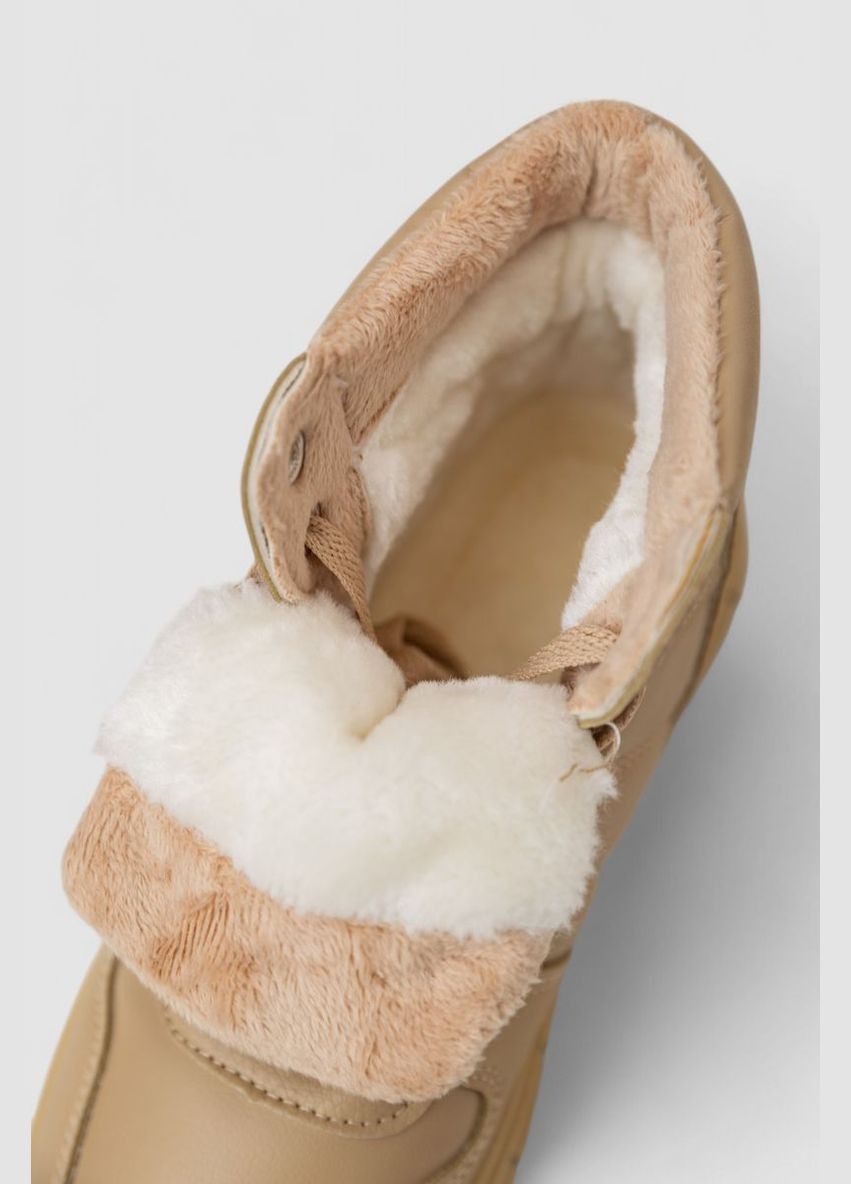 Кроссовки женские зимние на меху Ager Кроссовки темно-бежевые зима (318561076)