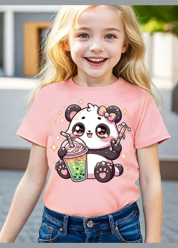 Біла літня футболка для дівчинки дитяча біла 2647142112 No Brand