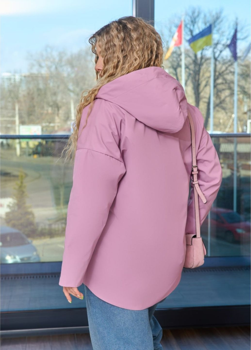 Рожево-лілова демісезонна легка демісезонна куртка No Brand