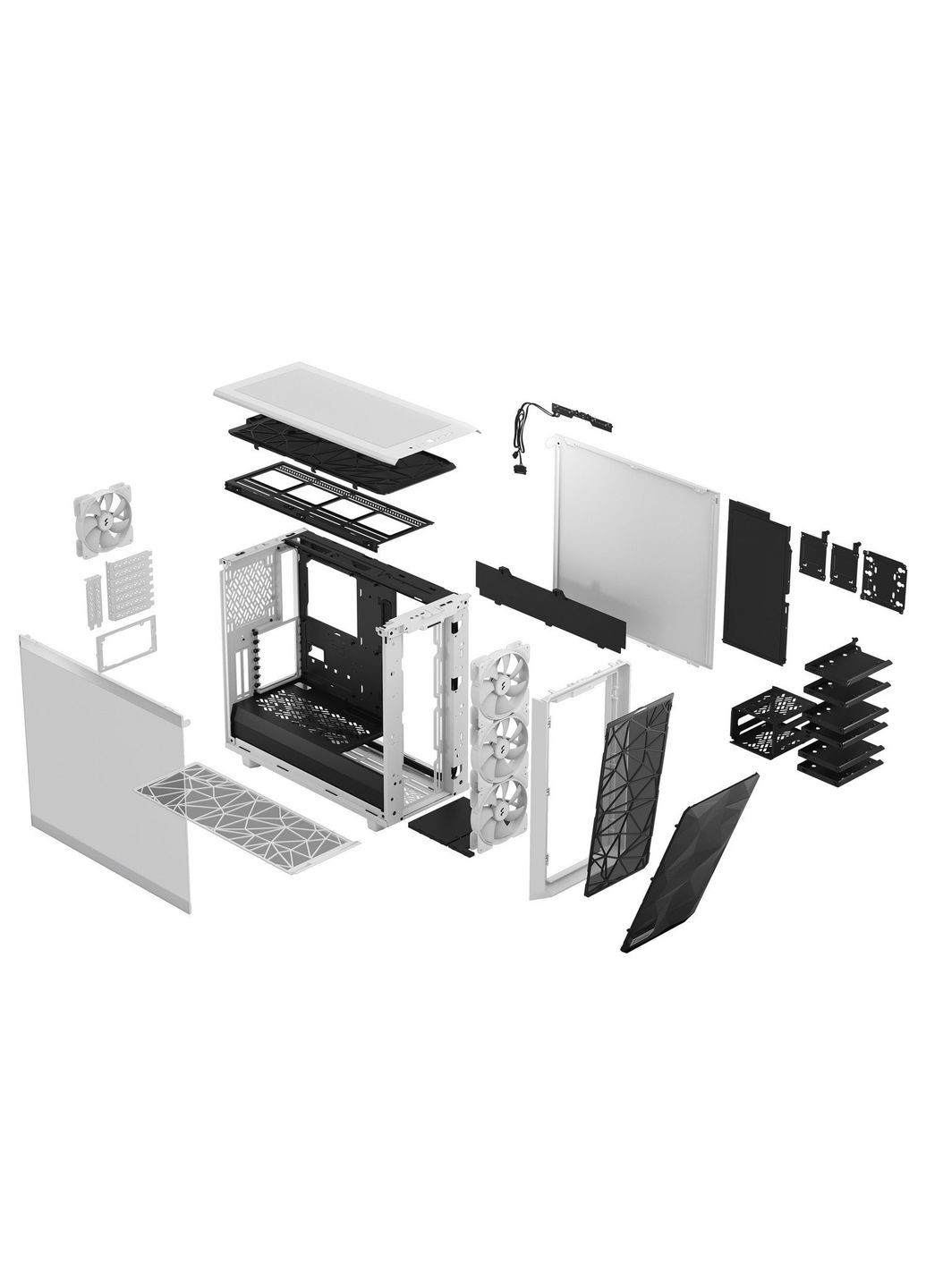 Корпус Meshify 2 RGB Tempered Glass без БЖ (FD-C-MES2A-08) White FRACTAL DESIGN (360425625)