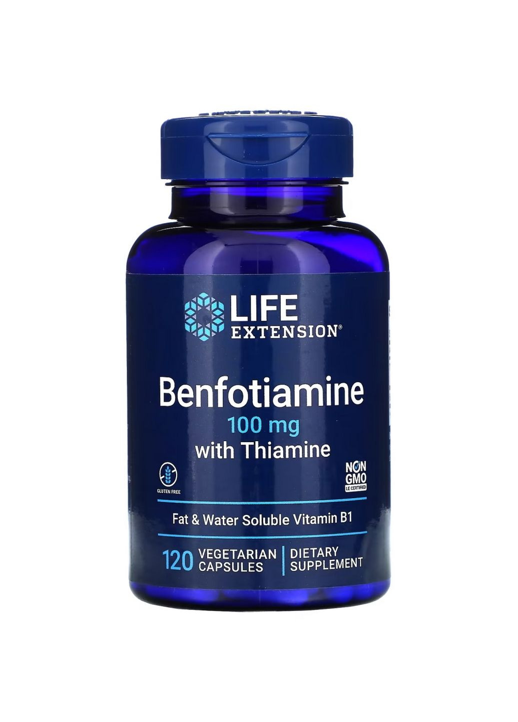 Вітаміни та мінерали Benfotiamine with Thiamine, 120 вегакапсул Life Extension (293421599)
