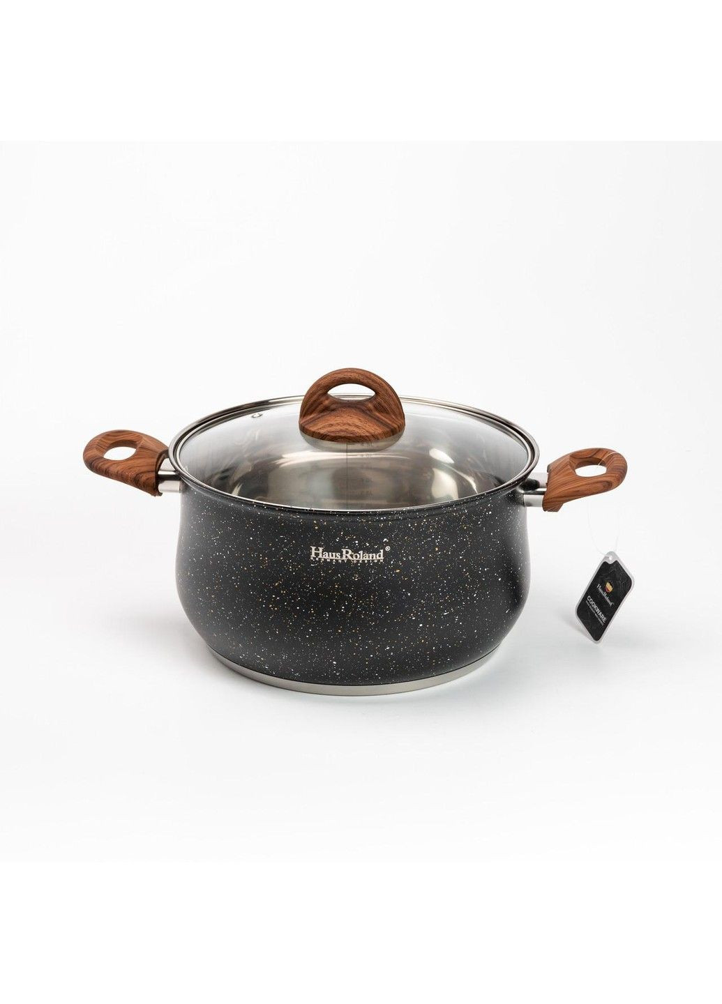 Великий набір кухонного посуду 10 предметів каструлі, сковорода, сотейник, чайник, тертка Haus Roland (340907770)