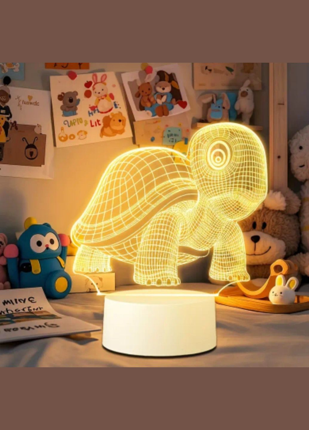 Ночник 3D LED Черепаха – детский проектор с эффектом объемного света No Brand (350349764)