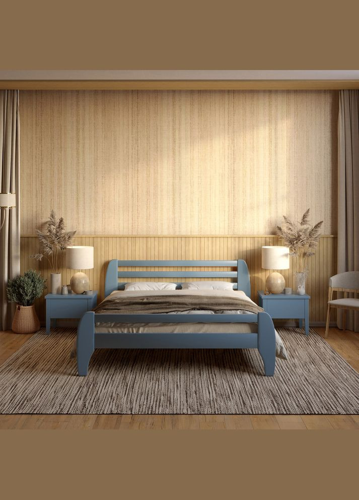 Односпальне дерев'яне ліжко Мілан (S7010R90B) 70х190 см (MBG-6434) Mebigrand (366083027)