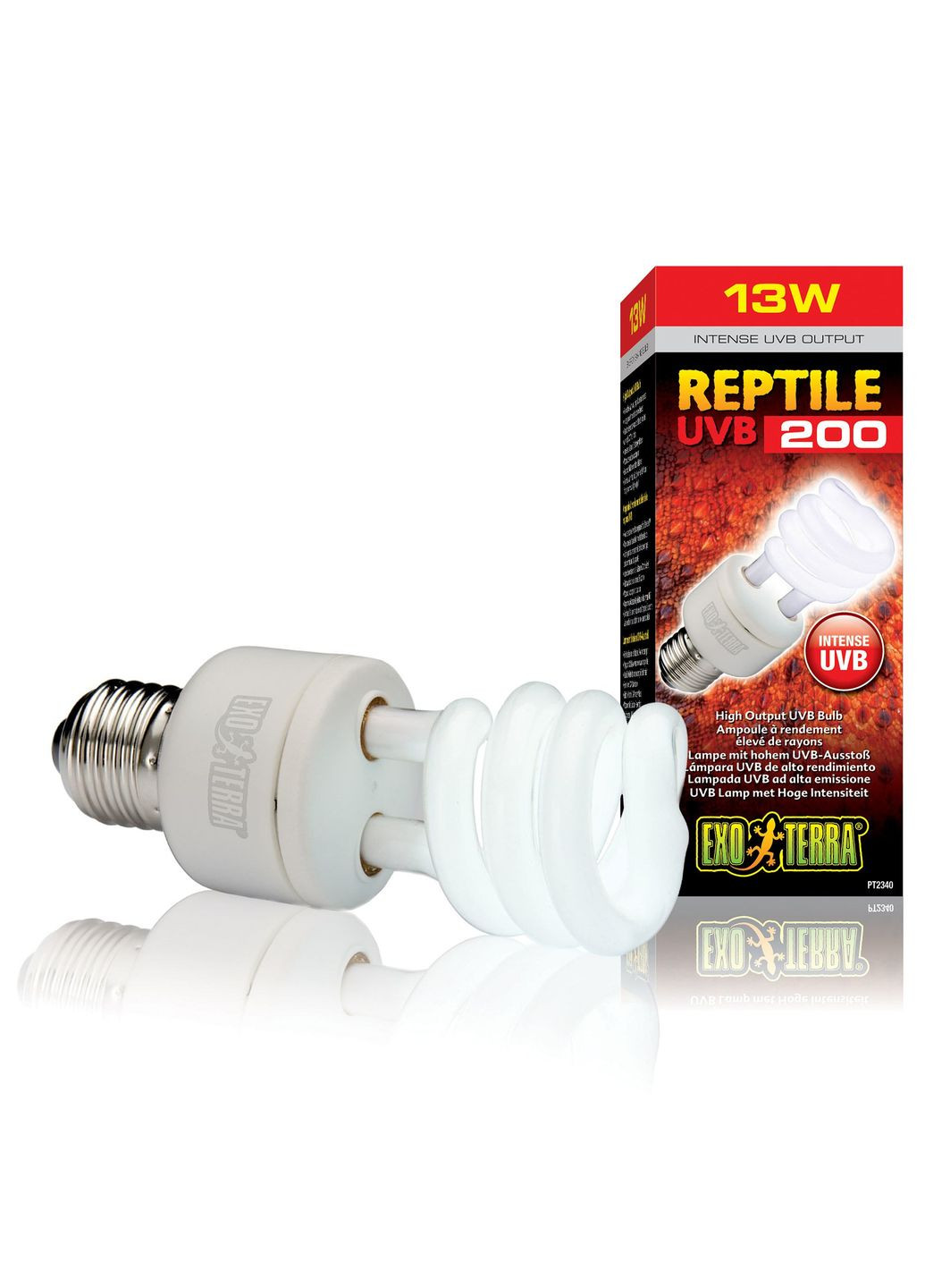 Компактна люмінесцентна лампа для тераріуму REPTILE UVB 200/13W E27 (15561223409) Exo Terra (279561889)