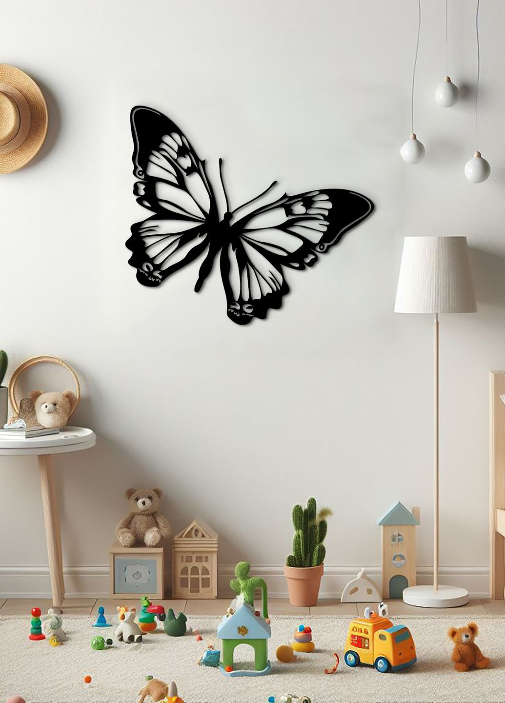 Декоративне панно з дерева, настінний декор для дому "Великий метелик", інтер'єрна картина 50х60 см Woodyard (292111761)
