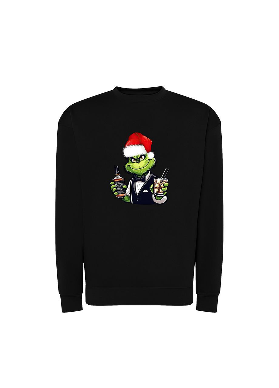 Черный новогодний свитшот с принтом "пьяный дух рождества". гринч (10196999122) ТiШОТКА (368566504)