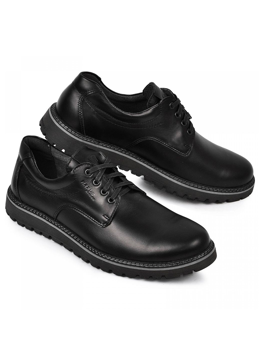 Чоловічі шкіряні туфлі (31.5 см) Чорні (1437) Maxus (366561077)