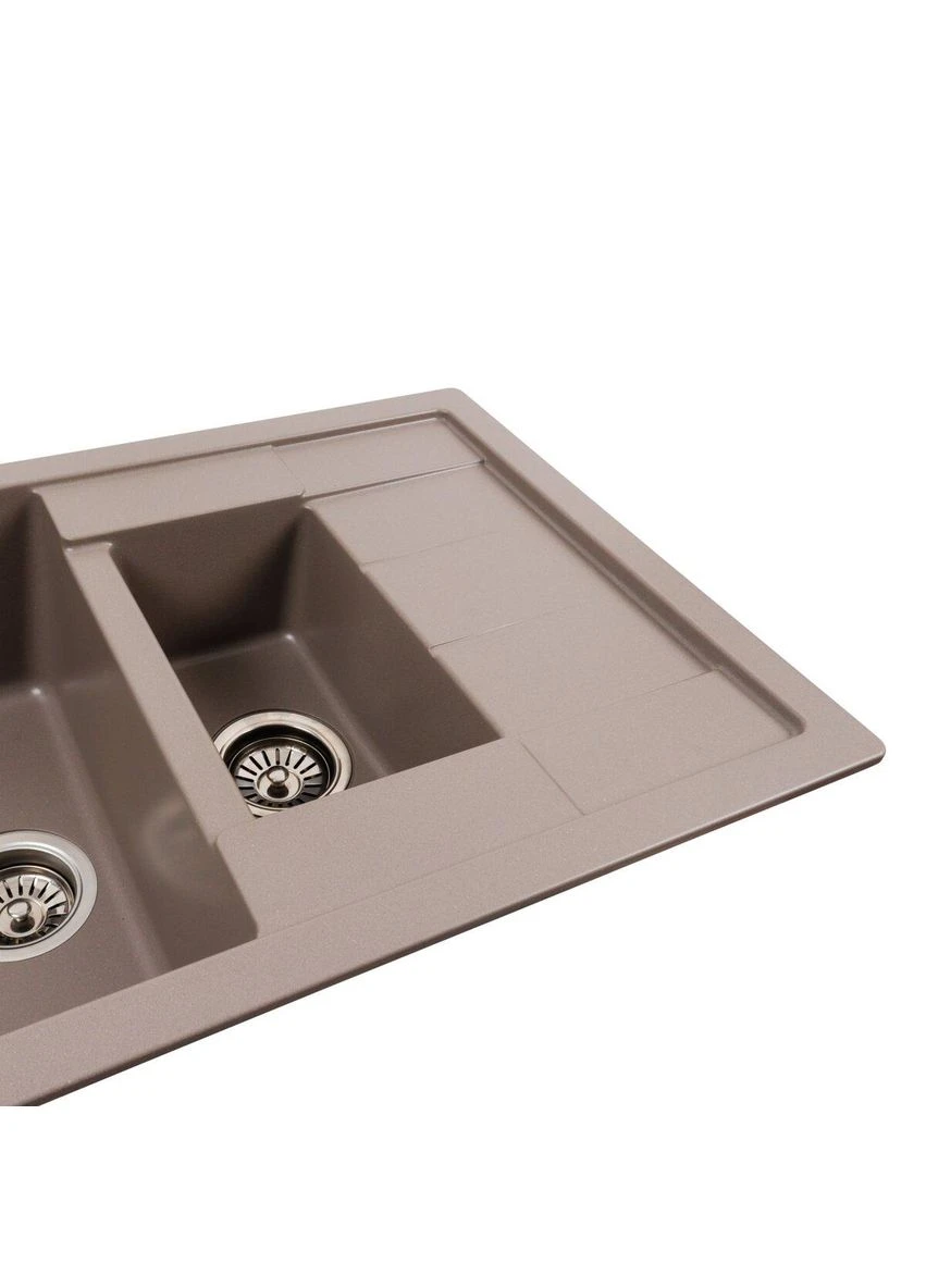Гранитная мойка для кухни 7850W TOSKANA матовая Дюна Platinum (342071568)