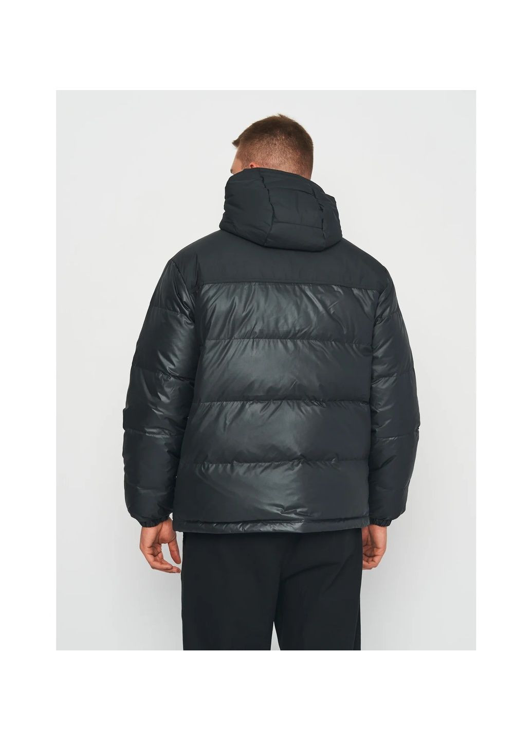 Чорна пуховик чоловічий woven down jkt black 10025252-001 Converse