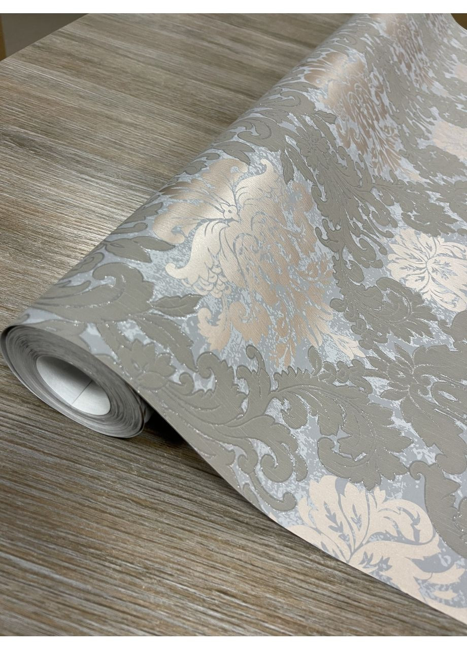 Метрові шпалери класичний візерунок для спальні, кухні, вітальні вінілові на флізеліновій основі 33625, 10м MARBURG (371775877)