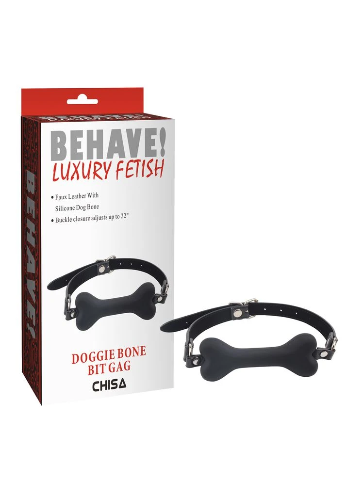 Кляп кісточка Behave!Luxury Fetish, чорний Chisa (297135003)