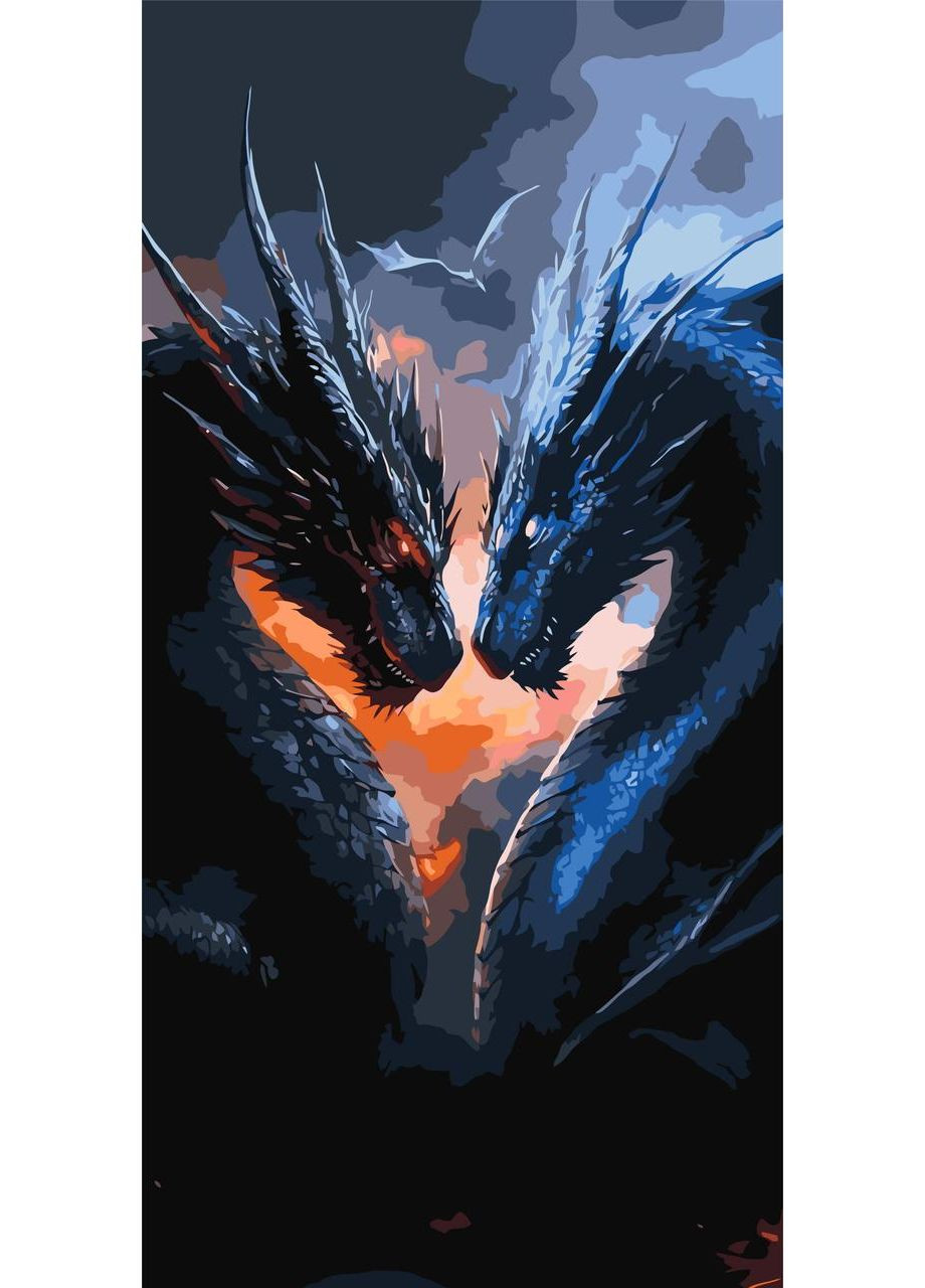 Картина по номерам Сила драконов. Четвертое крыло. Герои кино 40*80 см Оригами LW 5167 Origami (372653116)