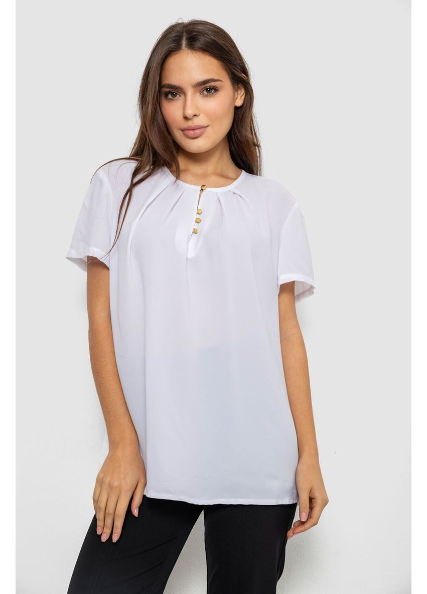 Біла блуза однотонна Ager 230R112-15