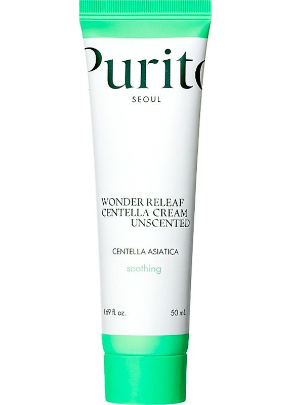 Крем восстановительный с центеллой без масел Wonder Releaf Centella Cream Unscented, 50 мл PURITO (352175404)
