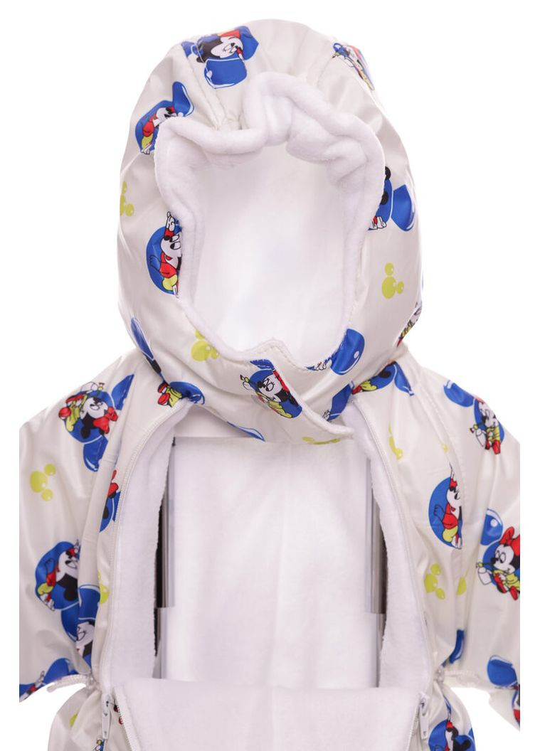 Комбінезон Трансформер на флісі з принтом Міккі та Мінні білий 86 см (36517) BABYKROHA (315423813)