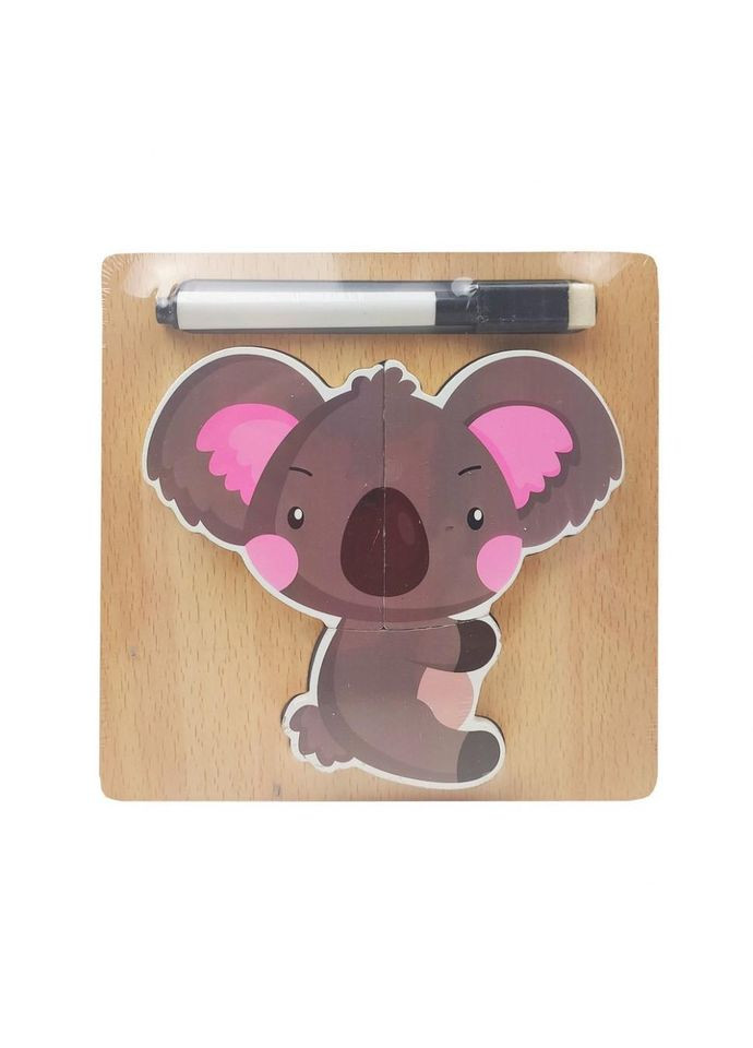 Деревянная игрушка Пазлы MD 2525 маркер, доска для рисования (Коала) Bambi (330021005)