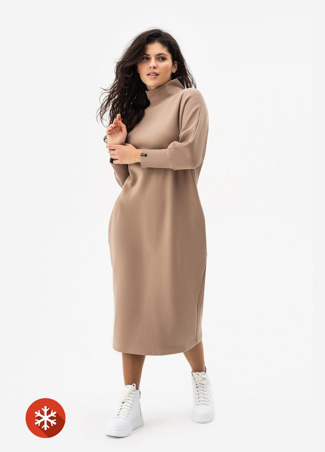 Бежева сукня brenda Garne однотонна