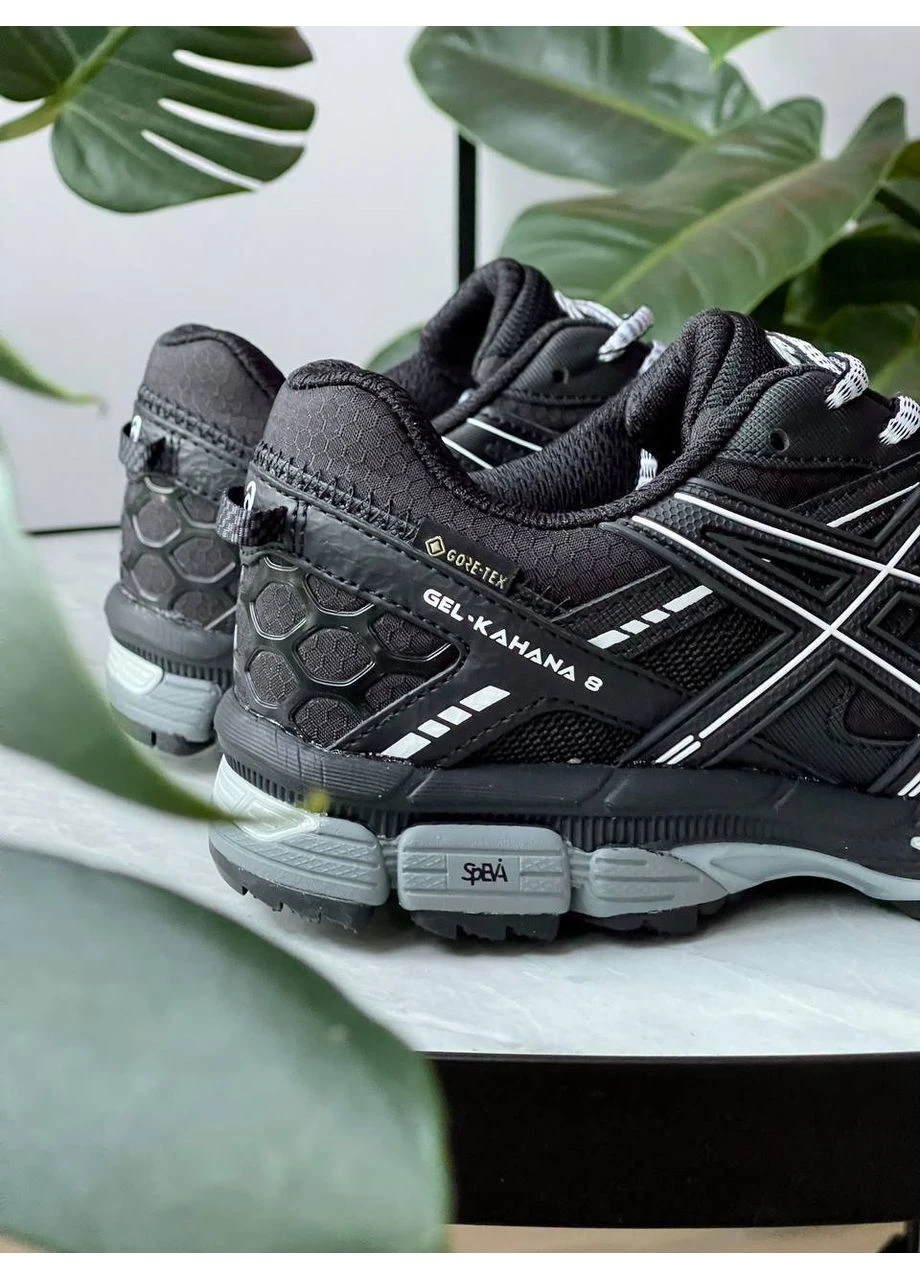 Кросівки жіночі Asics Gel-Kahana 8 Black Grey Gore-Tex | Асікс Гель-Кахана 8 чорні No Brand чорні демісезони (381954000)