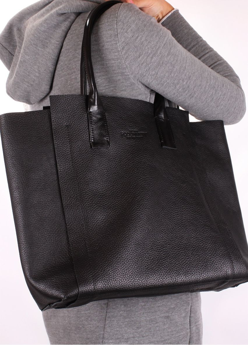 Жіноча шкіряна сумка Legend чорна PoolParty (372657658)