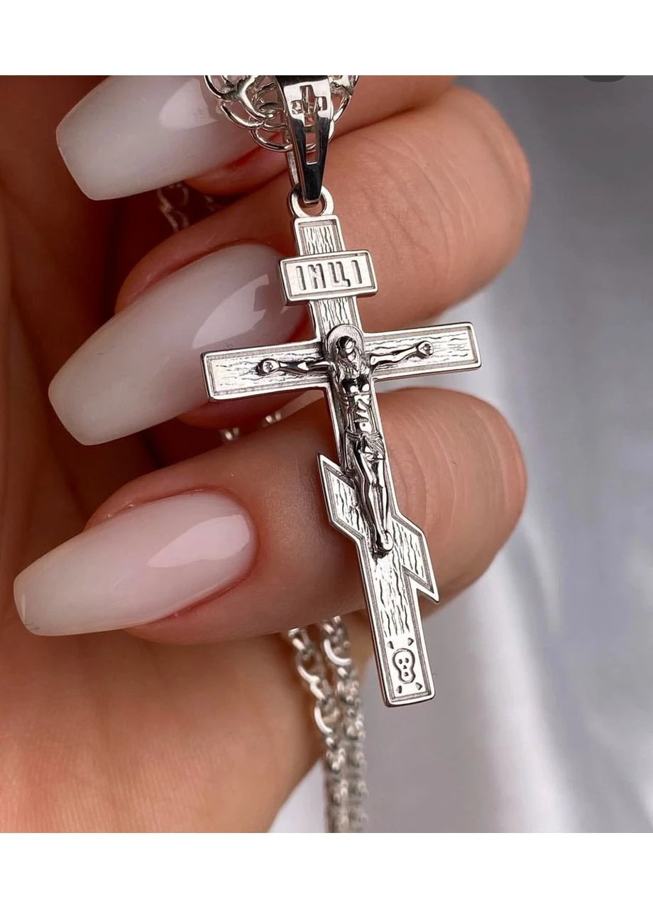 Серебряный мужской крестик 0906 No Brand (382836994)