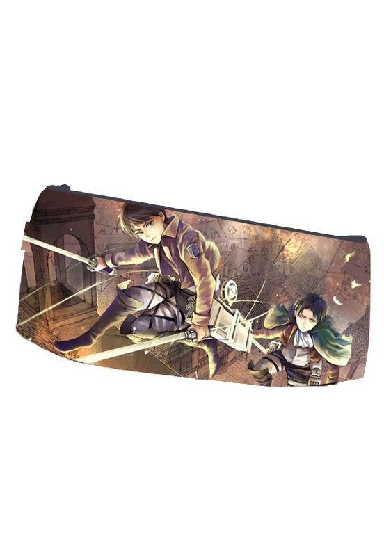 Пенал шкільний аніме Атака Титанів двосторонній 22х11 см (pn_0036) No Brand (328446181)