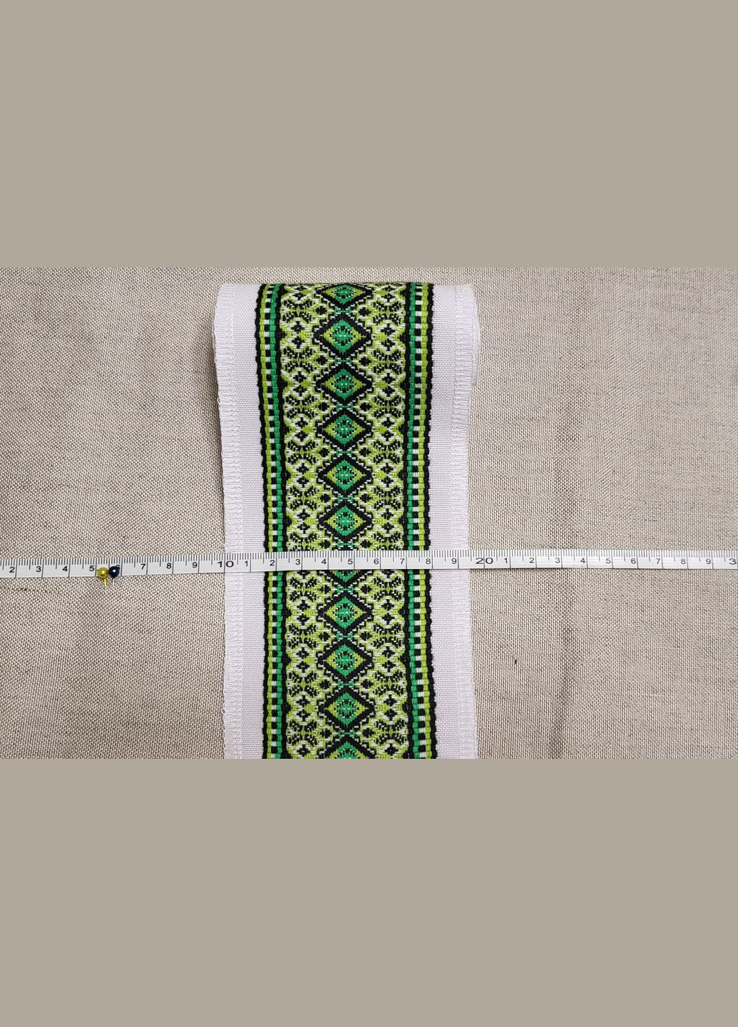 Этно-лента с вышивкой "Тиффани зеленый"_9,5см Hand Made (338624955)