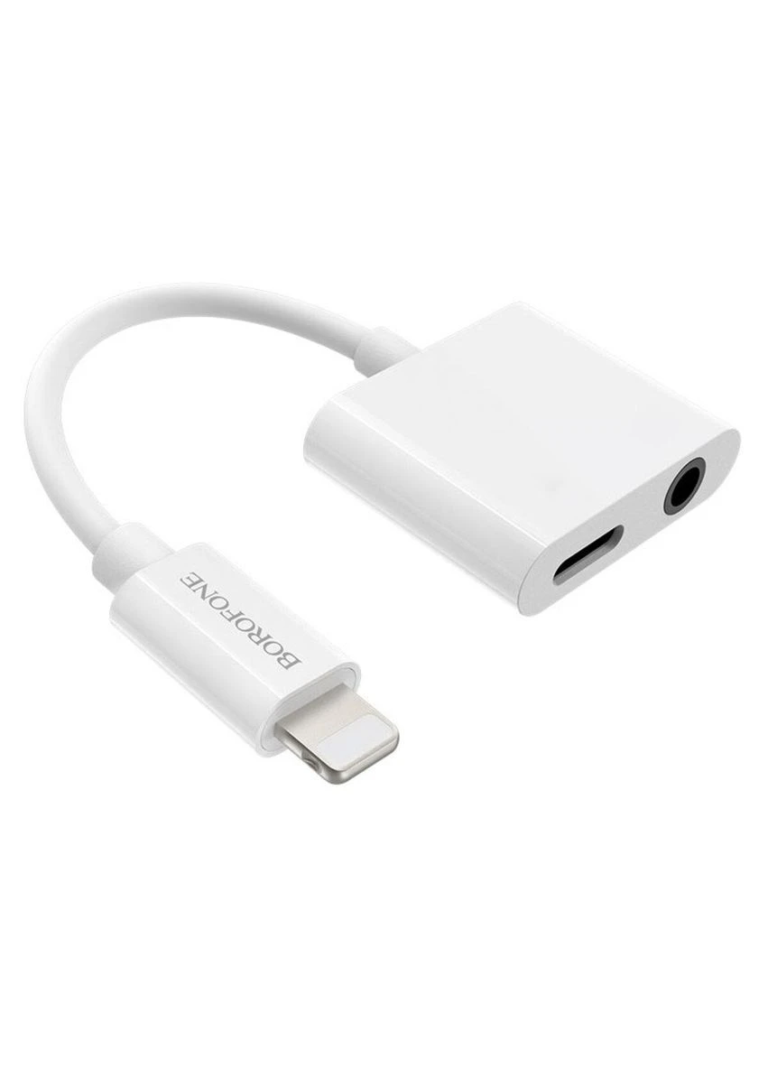 Адаптер BV12 Lightning to 3.5 Digital Audio Converter White Borofone (301089970)