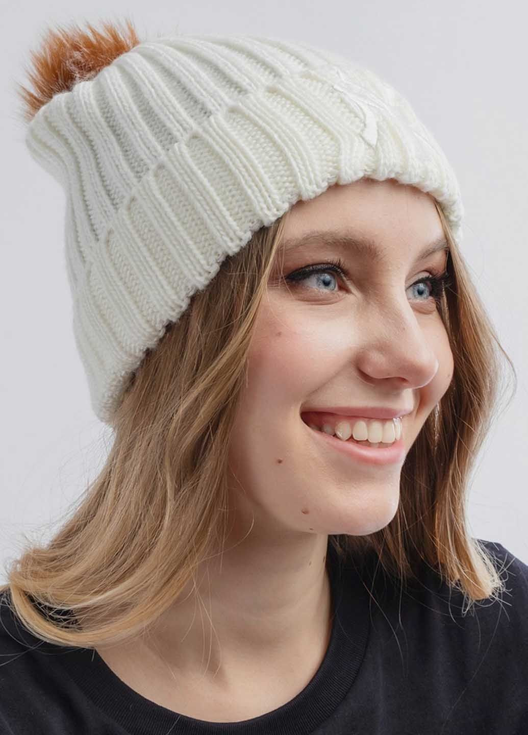 Шапка женская бежевая 200019 Fashion (358063863)