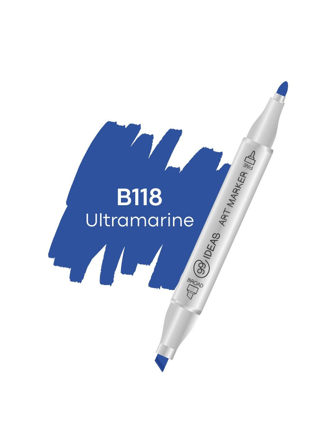 Маркер двосторонній Ультрамарин, B118, 99IDEAS (329144507)