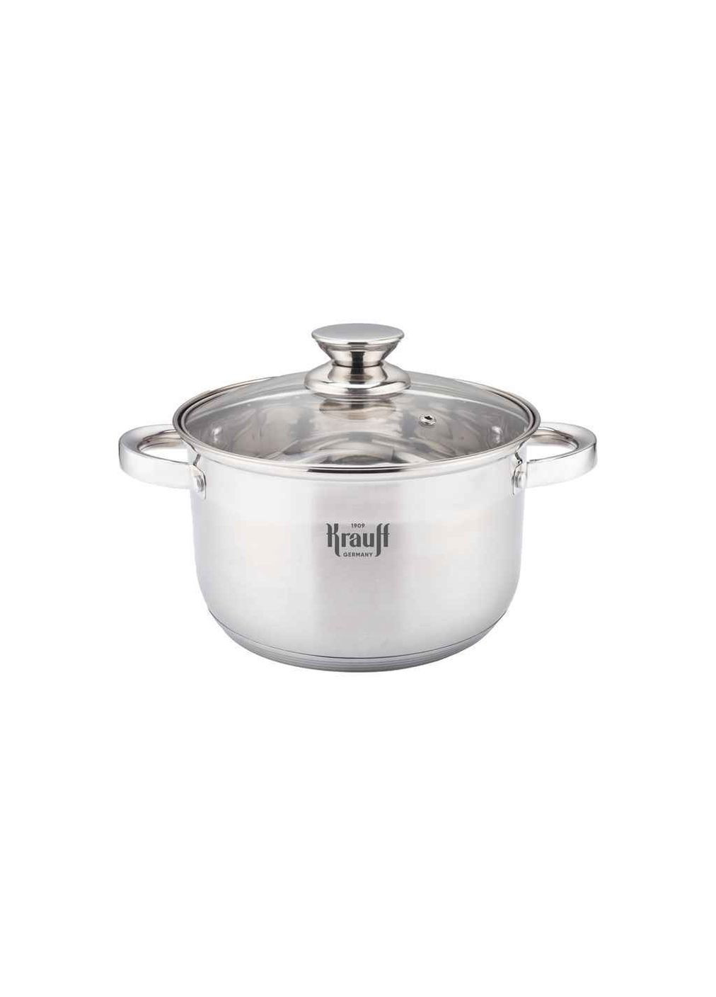 Каструля 2,4л зі скляною кришкою 18см 26-238-100 Krauff (361316898)