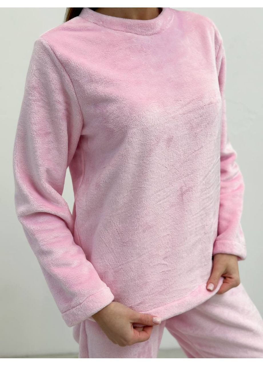 Розовая женская махровая пижама Osoblyva