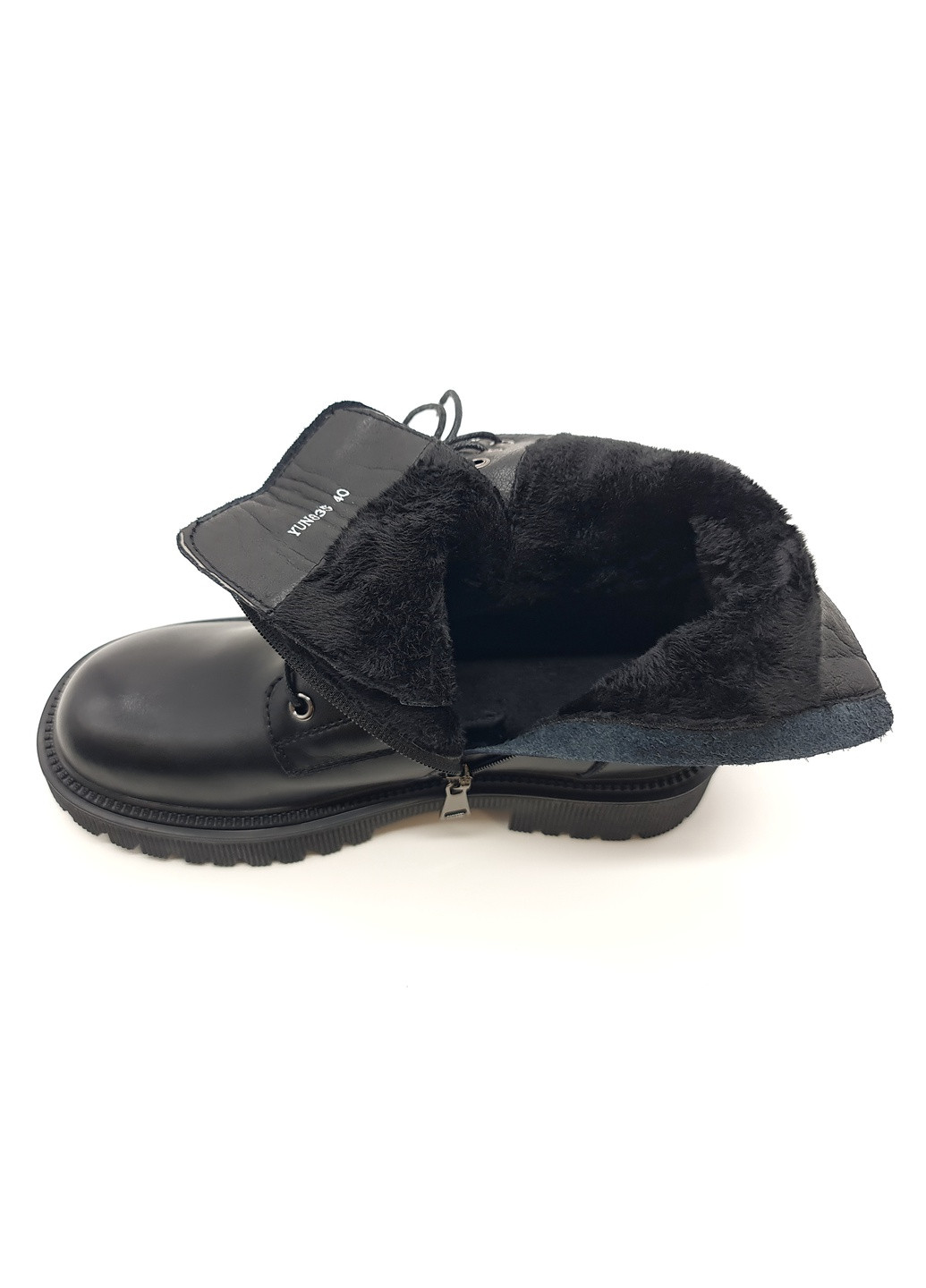 Жіночі черевики чорні шкіряні YA-10-5 23,5 см (р) Yalasou (259299704)