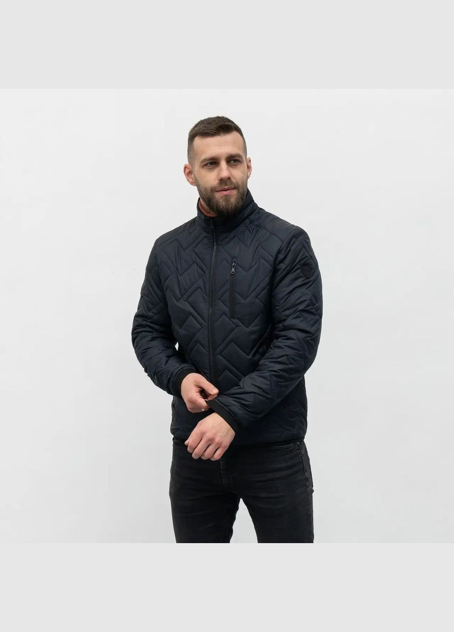 Темно-синяя демисезонная мужская демисезонная куртка большого размера SK